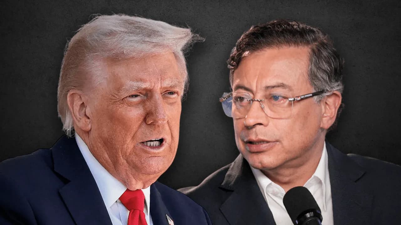 Donald Trump y Gustavo Petro fotomontaje Donald Trump y Gustavo Petro fotomontaje