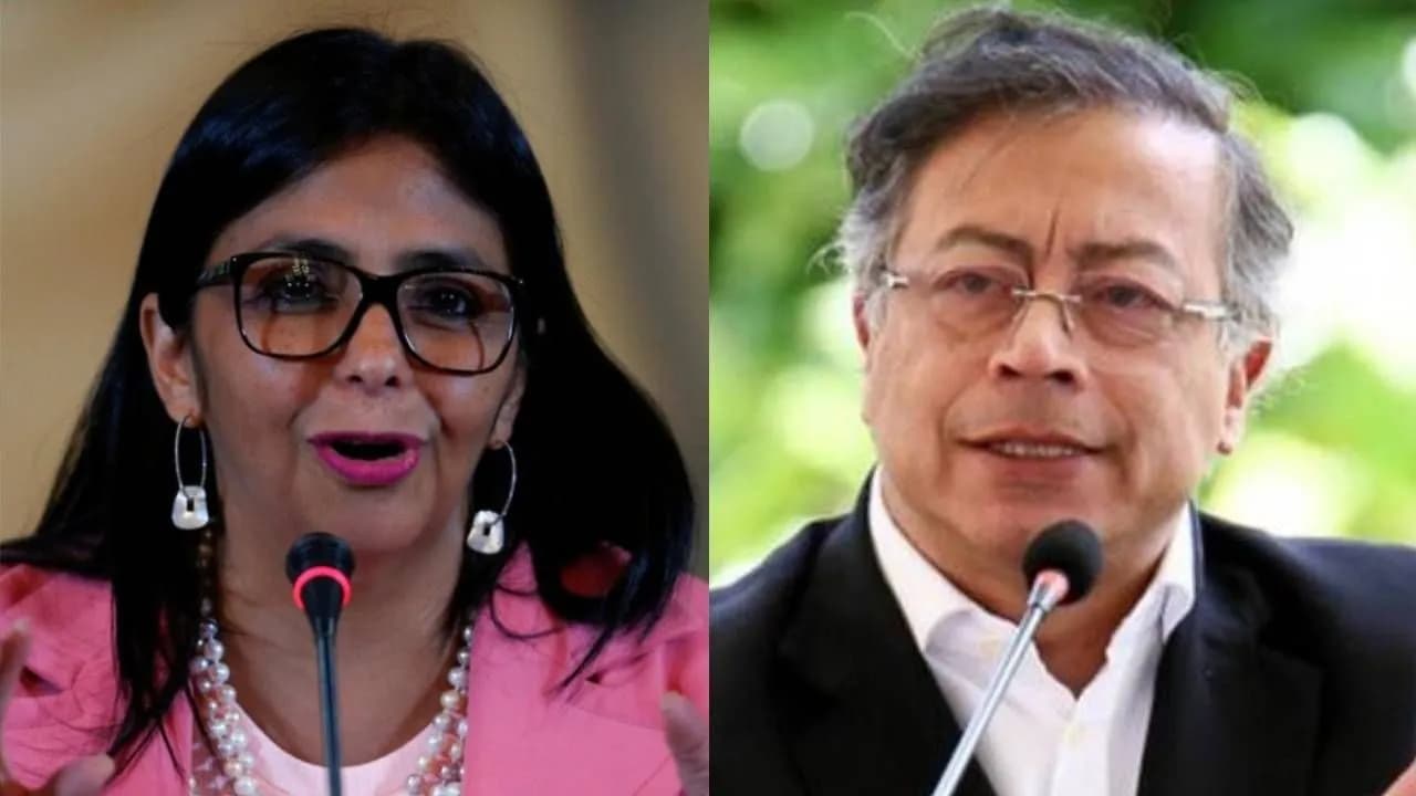 Delcy Rodríguez y Gustavo Petro Delcy Rodríguez y Gustavo Petro
