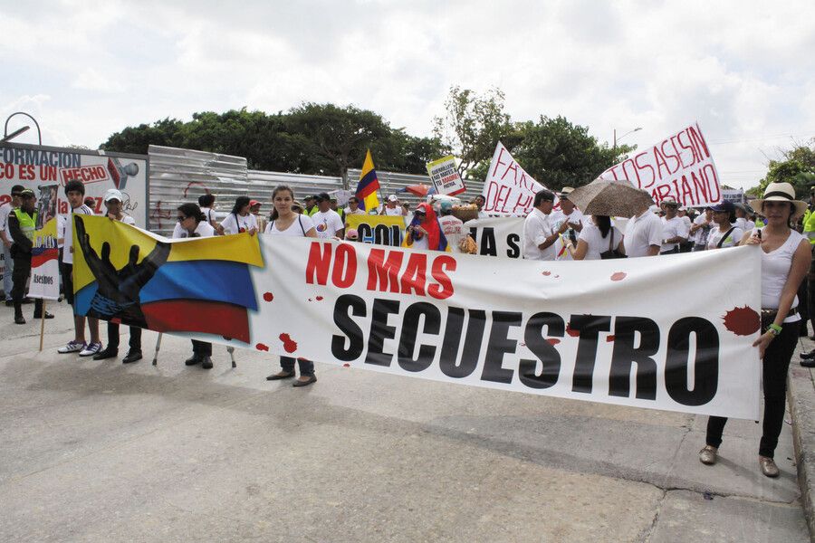 Marcha contra el secuestro.