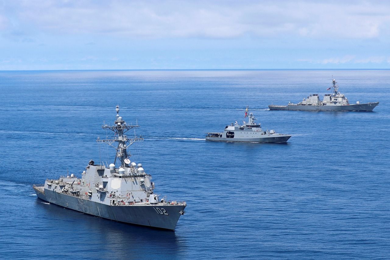 Presencia militar de Estados Unidos en aguas cercanas a Venezuela.