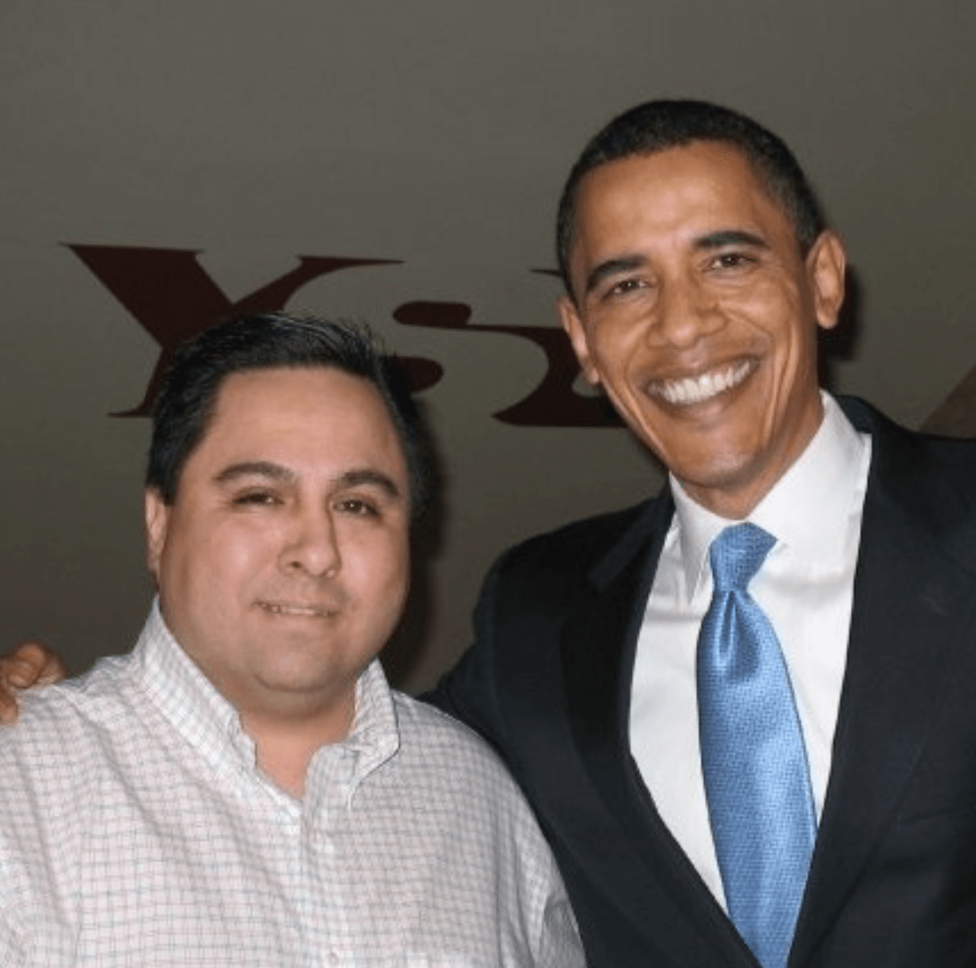 Germán Trejo y Barack Obama