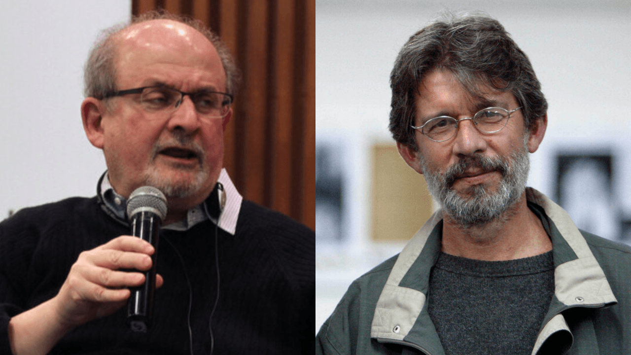 Salman Rushdie y Tomás Gonzáles.