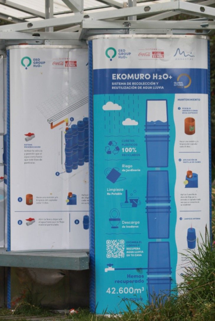 Ecomuro de Coca Cola en La Calera