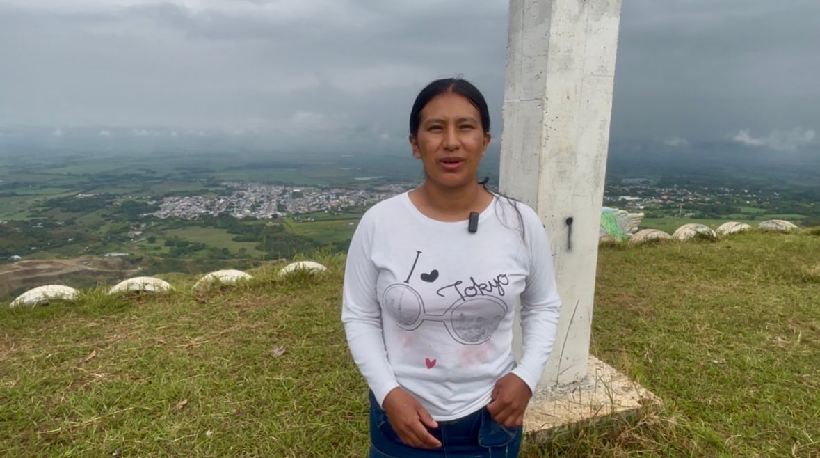Flor Isoto, en el Cerro de las tres cruces en Miranda, Cauca. Foto CAMBIO.