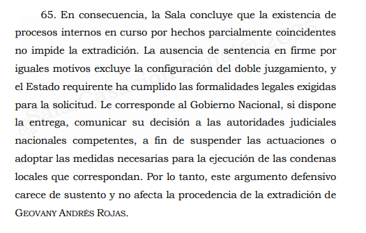 Decisión de la Corte Suprema de Justicia