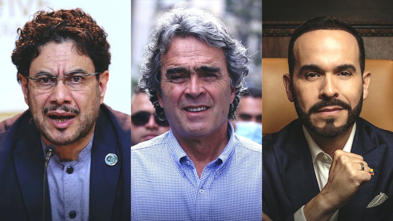 Iván Cepeda, Sergio Fajardo, Abelardo de la Espriella, candidatos presidenciales.