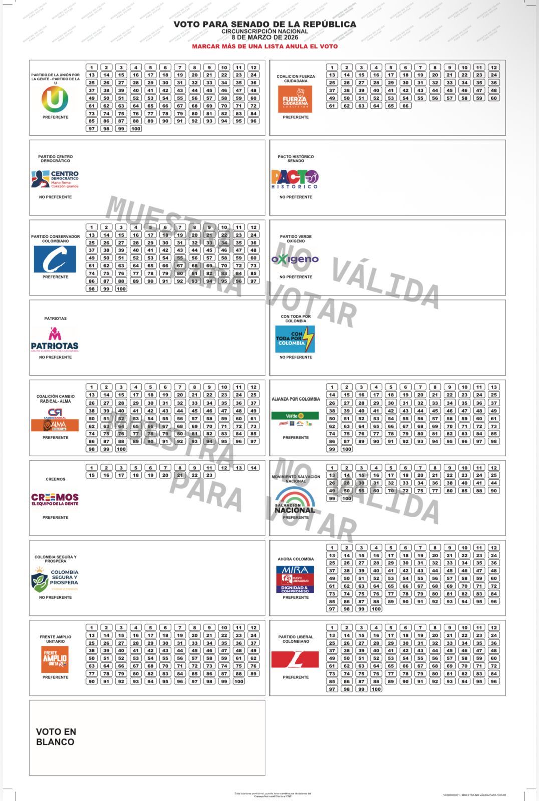 Posiciones de los logos Cámara de Representantes