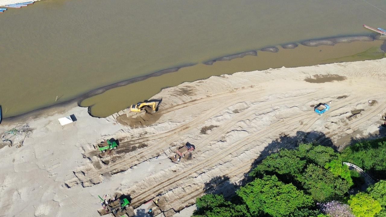 Zona intervenida en el malecón de Arauca