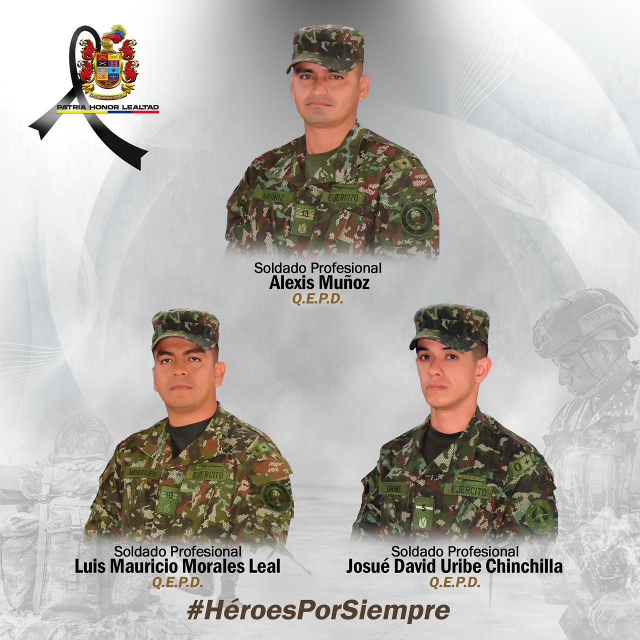 Soldados fallecidos en ataque