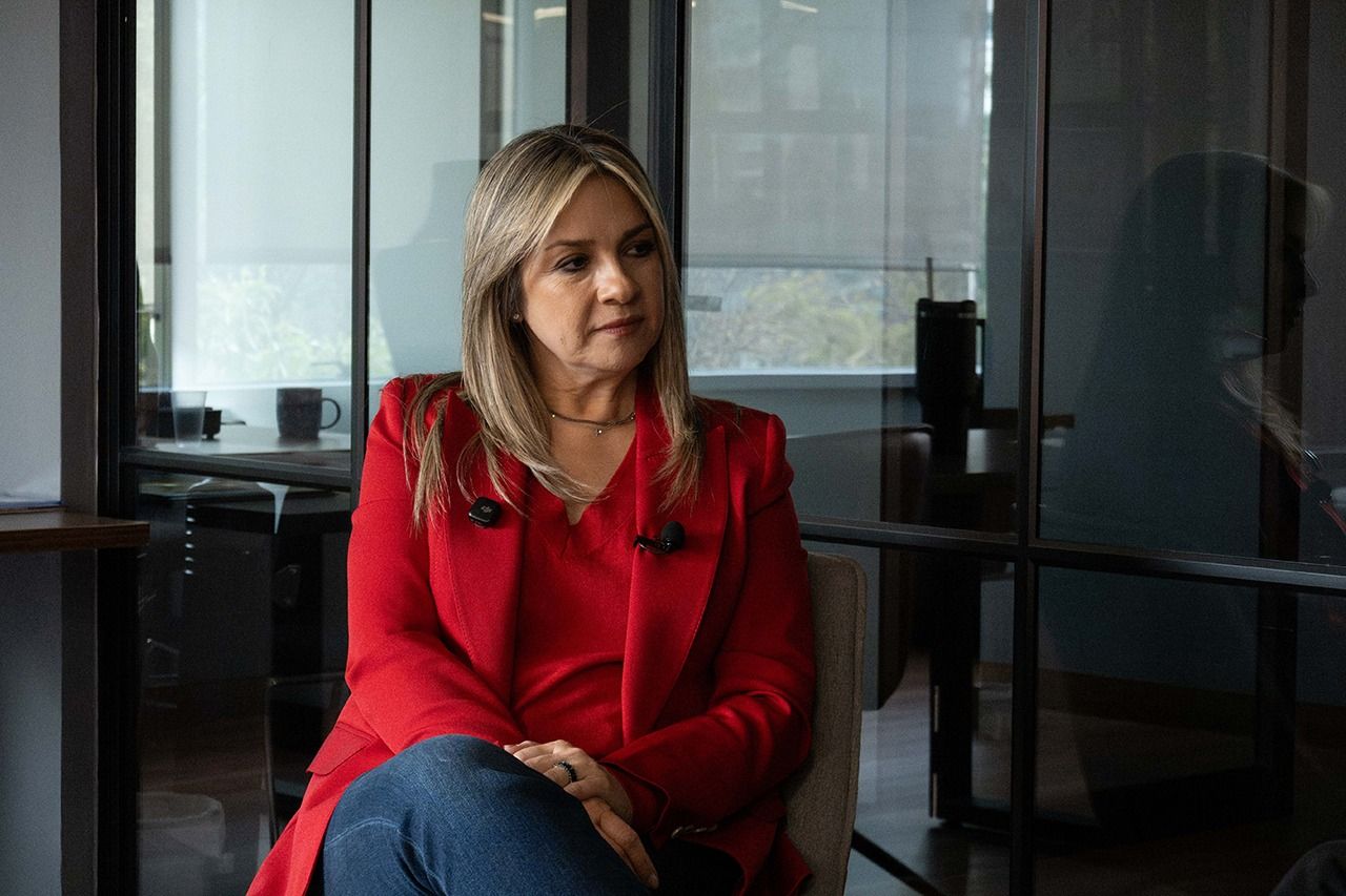 La aspirante a la presidencia de la República, Vicky