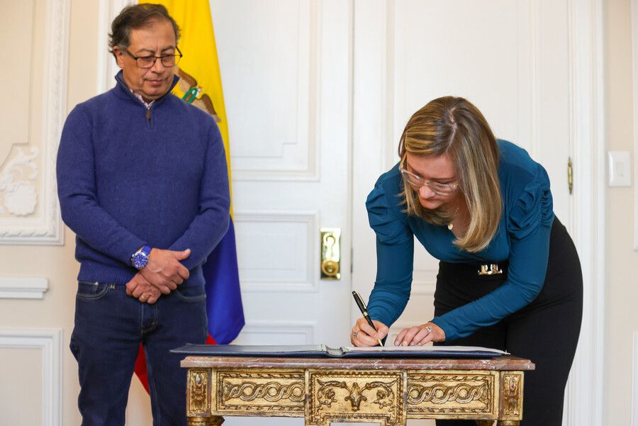 Cielo Rusinque en su acto de posesión. Créditos: Joel González - Presidencia de la República